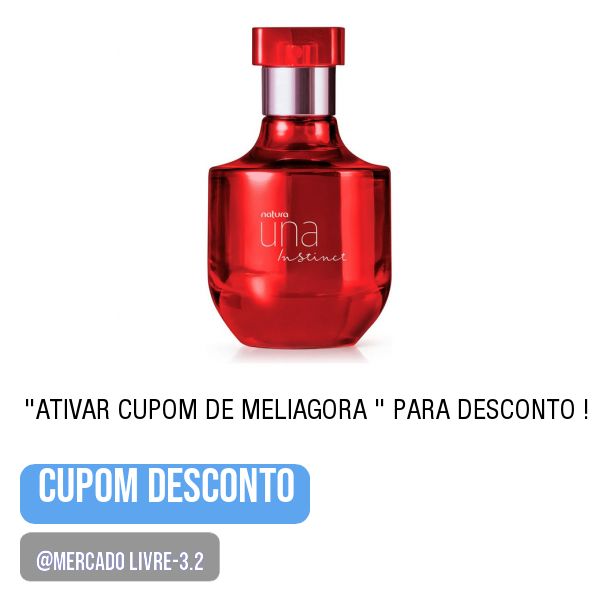 💥 Deo Parfum Natura Una Instinct 75ml-
.
⚠️ “ativar cupom MELIAGORA* ” na tela do produto!
.
😱 Por OFF (Confira o DESCONTO tela de Pgto)
.
🛒 Compre aqui 👉🏽 https://mercadolivre.com/sec/1w3gECS