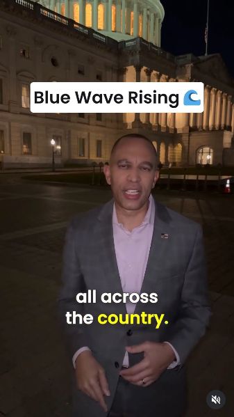 professional Quisling Hakeem Jeffries pretending that he was always in favor of this, and that it was somehow his idea and a thing that he did rather than something that he desperately fought against, tooth and nail, until this exact moment.