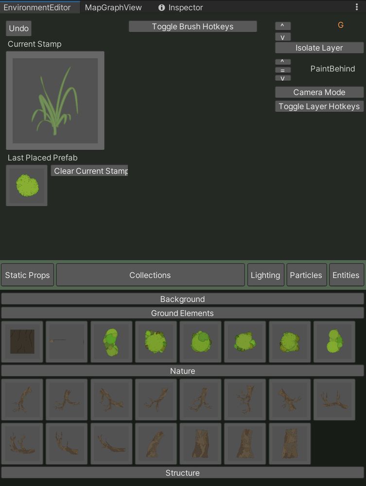 Furnishing the hand-drawn world of #Gnomad with thousands of sprite assets can really take it out of you. 

That's why we built a custom environment editor tool in @Unity.com that helps us manage thousands of sprites in every room.

#indiedev #indiegame #WholesomeGames #gamedev #GamedevShowcase
