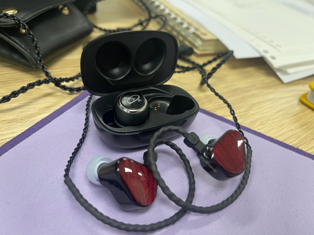 My two daily drivers: the AOW01 (Bocchi the Rock edition) and the Truthear Zero Reds.