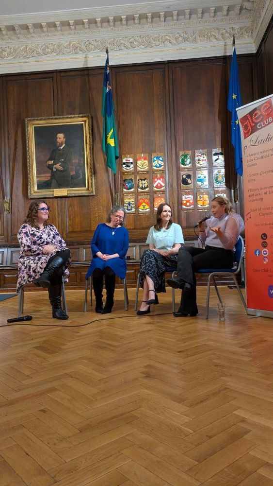 Photo showing the panel of speakers in the Mansion House