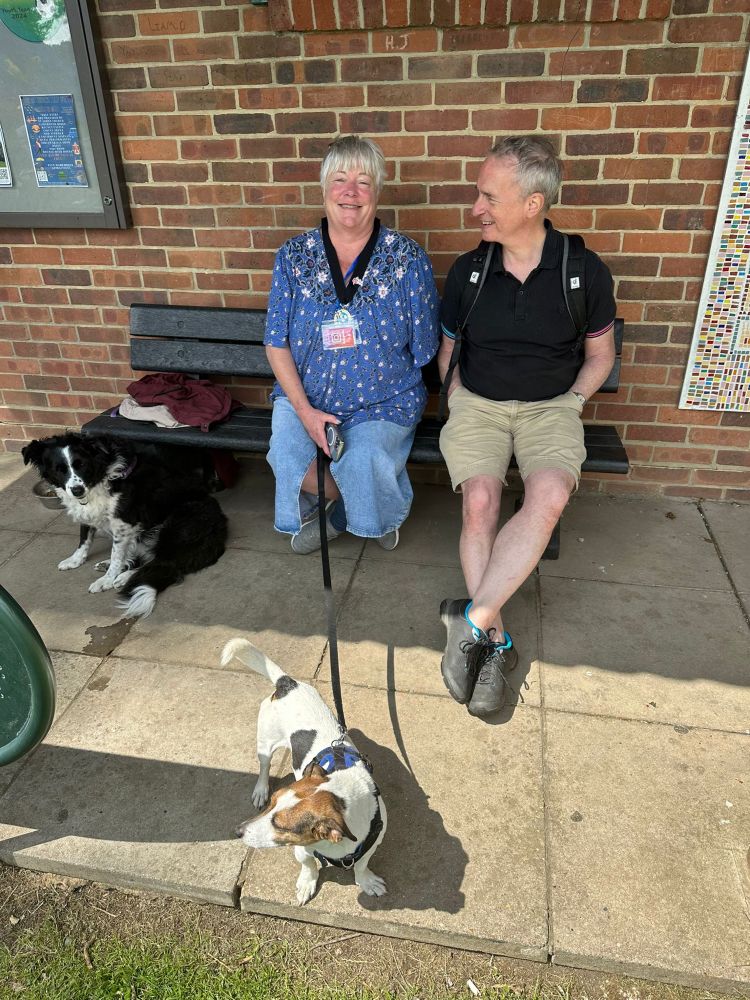 Chair of Southbourne Parish Council Cllr Amanda Tait with CDC Cllr Richard Bates at Southbourne Village Fête, Saturday 14 June.