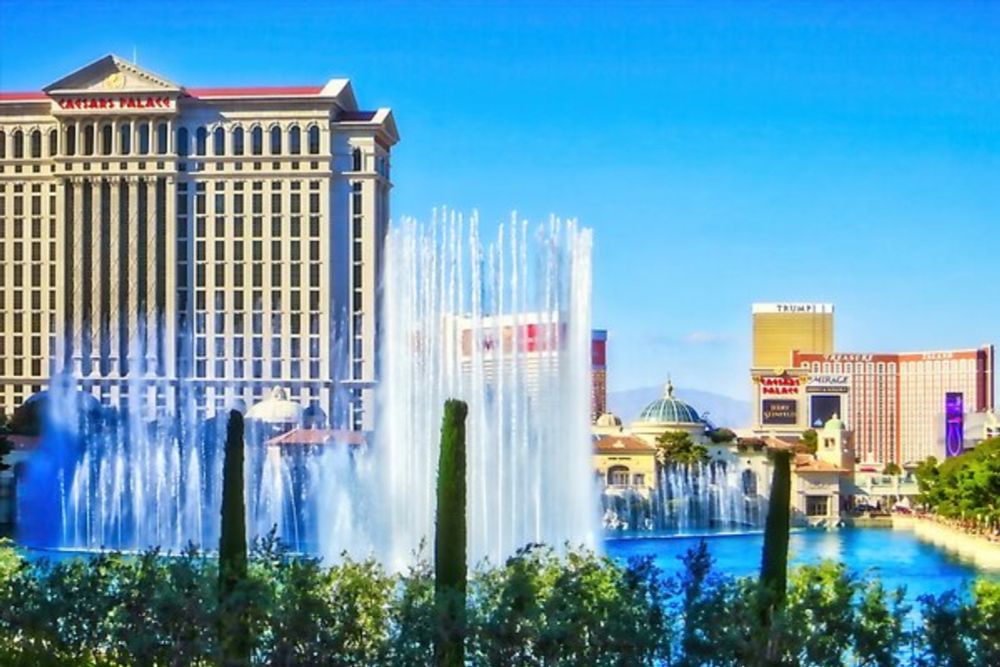 Picturesque view from Bellagio, Las Vegas by travelways | Redbubble