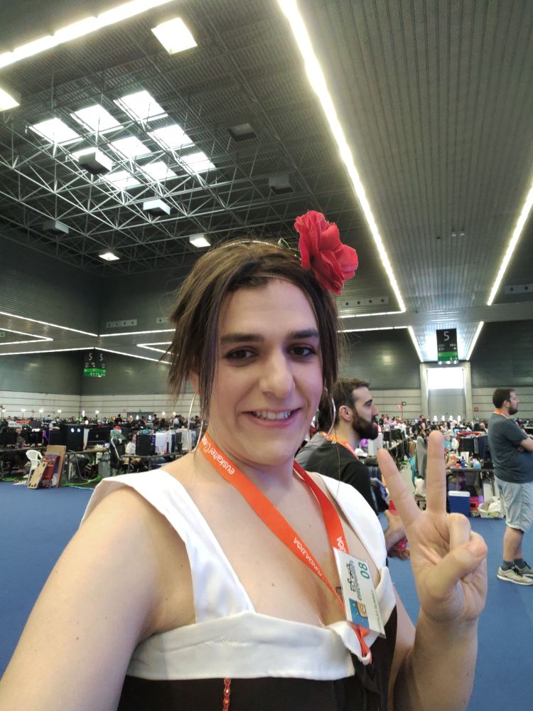 Me on the cosplay of Agnea from Octopath Traveler 2, because a new Octopath Traveler has been announced.