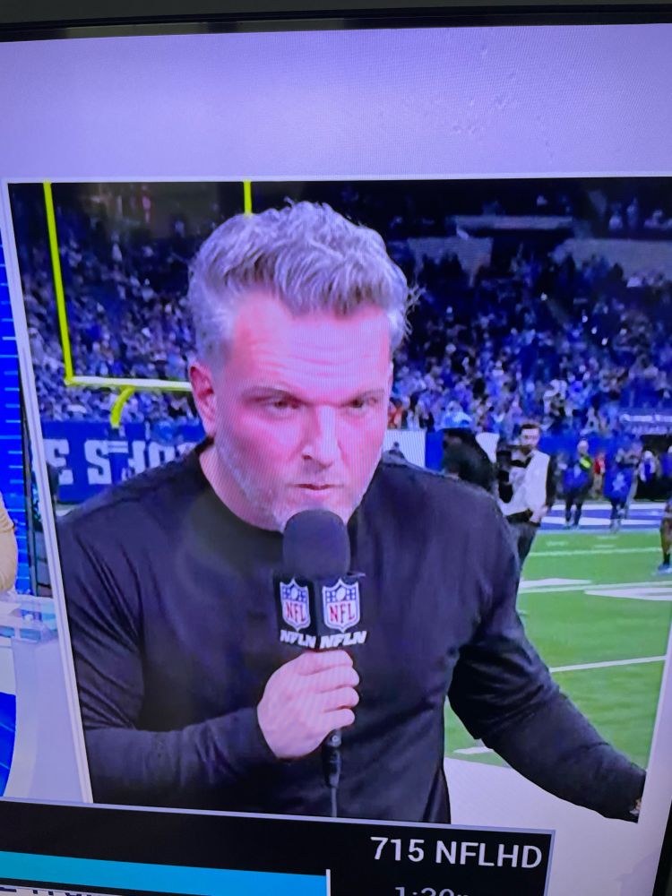 Pat McAfee on tv looking like he smoked a fatass blunt. 