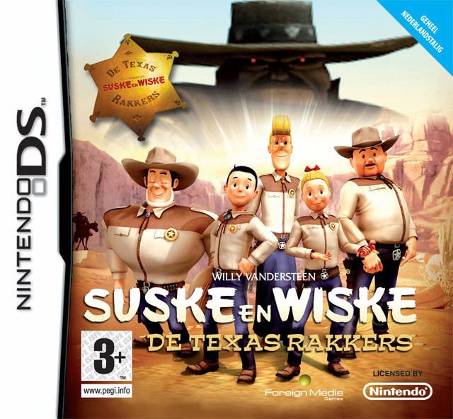 Suske en Wiske de texas rakkers box art for nintendo ds