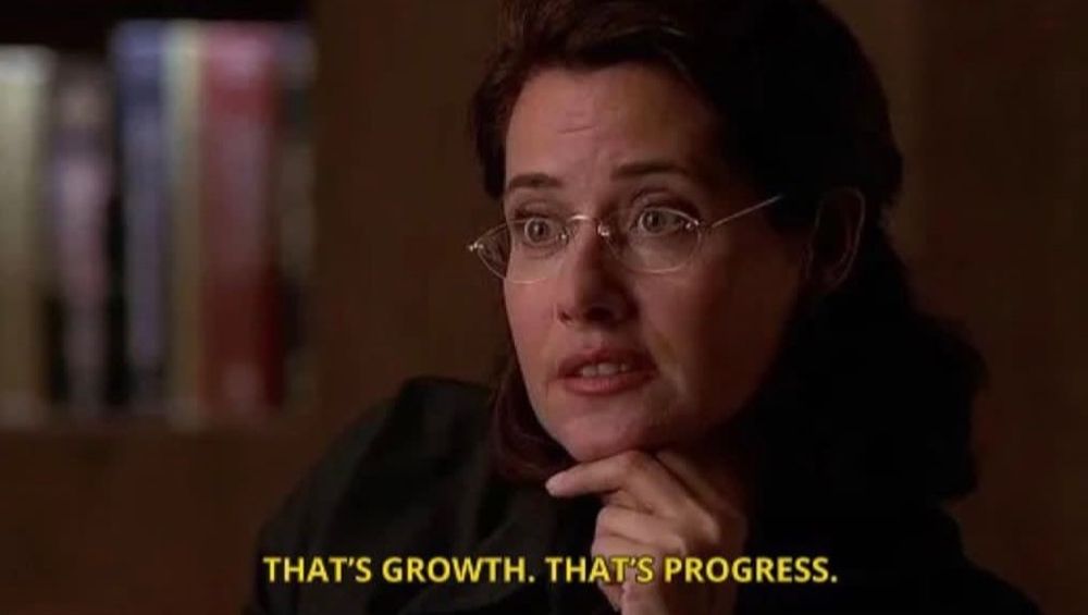 Sopranos therapist saying "That's growth. That's progress" 