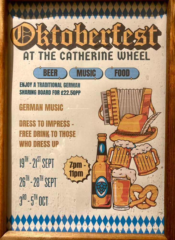 Oktoberfest poster with images and dates