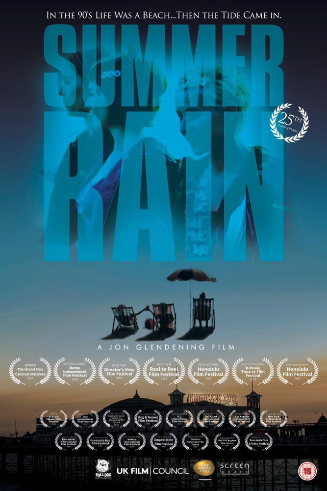 Brighton at Twilight, awards crest poster for SUMMER RAIN's 25th anniversary