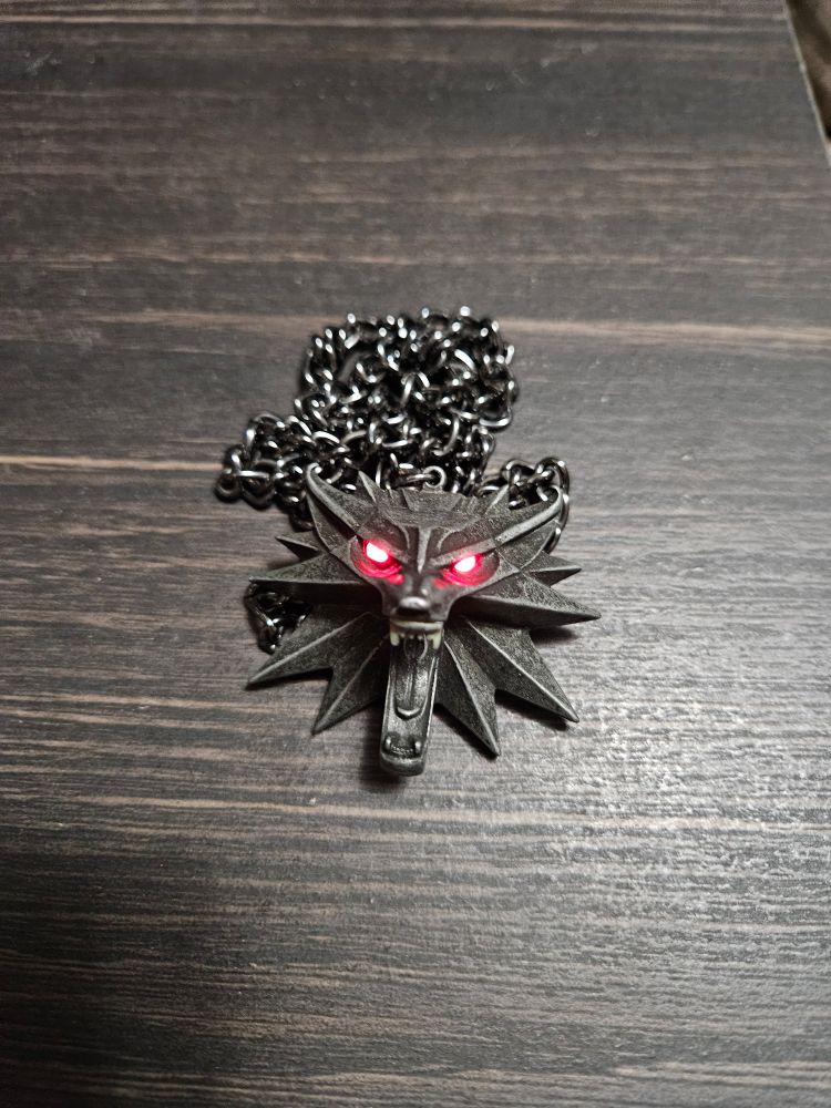 A wolf head medallion from the witcher 
