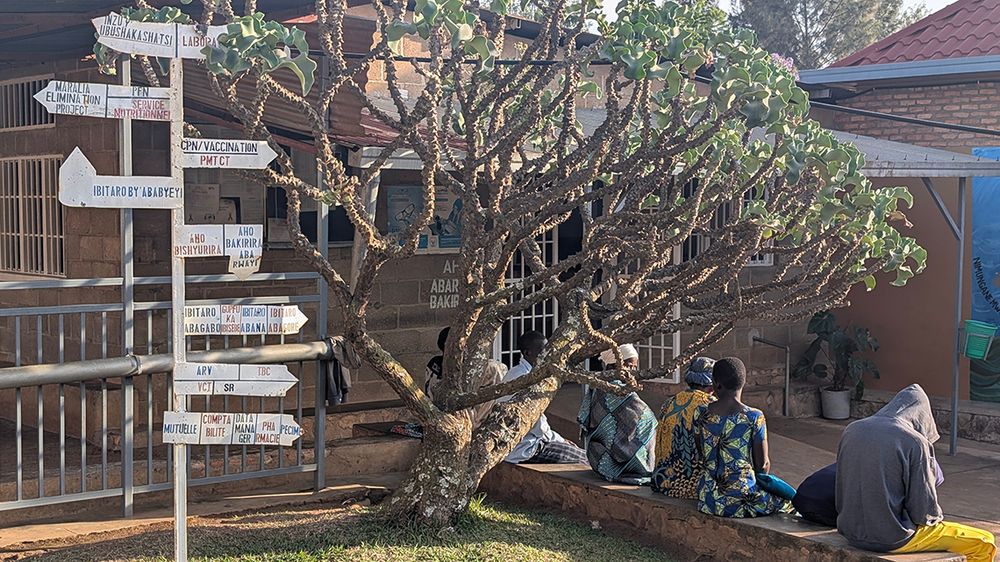 Patients at the Out-Patient Clinic of Ruhuha Health Centre, Rwanda where recruitment for the FD-TACT Trial was launched on 11 Sep 2025