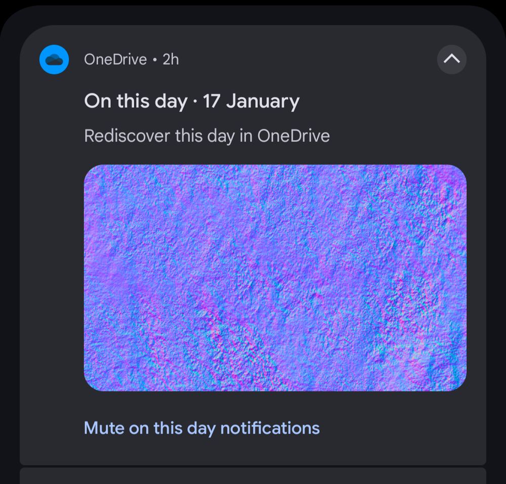 A normal map being shown as a memory