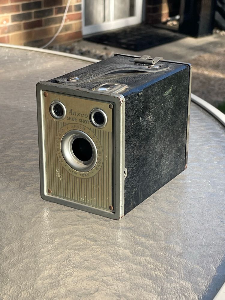 An Ansco Shur Shot 120 box camera 