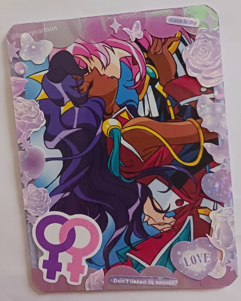 A deco card of Utena & Anthy (Revolutionary Girl Utena).