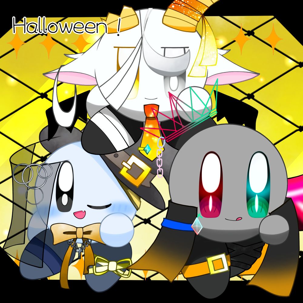 うちの子の色とか見た目変えただけですけど、Halloween！