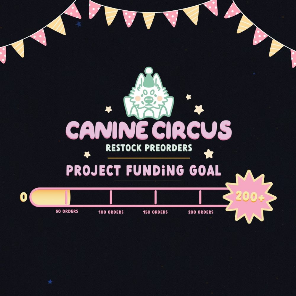 CANINE CIRCUS
RESTOCK PREORDERS
PROJECT FUNDING GOAL
