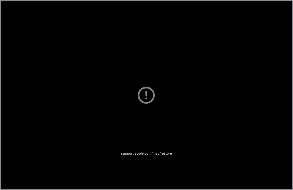 In very rare circumstances, such as when a power failure interrupts macOS installation, your Mac may start up with a circled exclamation mark. This means that the firmware stored in your computer’s memory needs to be revived or restored.