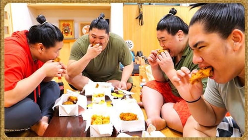 【力士の休日飯】マクドナルド、ナゲット120ピース ／ ケンタッキー、チキン24ピース・クリスピーチキン12ピース ／ 若雅・相馬・桑江・恵雅 - YouTube