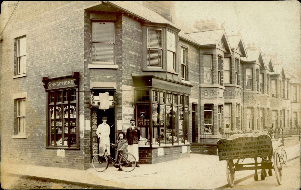 Shop front on corner of Butcher Terrace