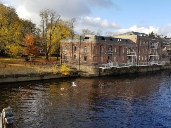 The Bonding Warehouse, alongside the River Ouse in York.
