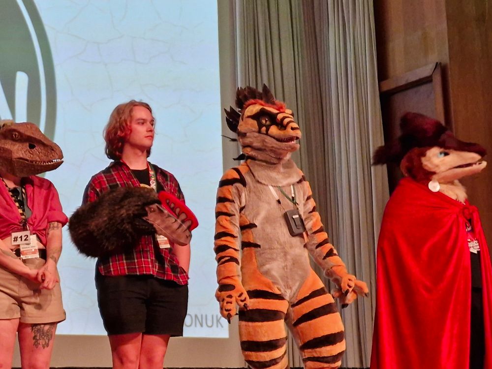 Some costume contest entrants featuring Dahy 