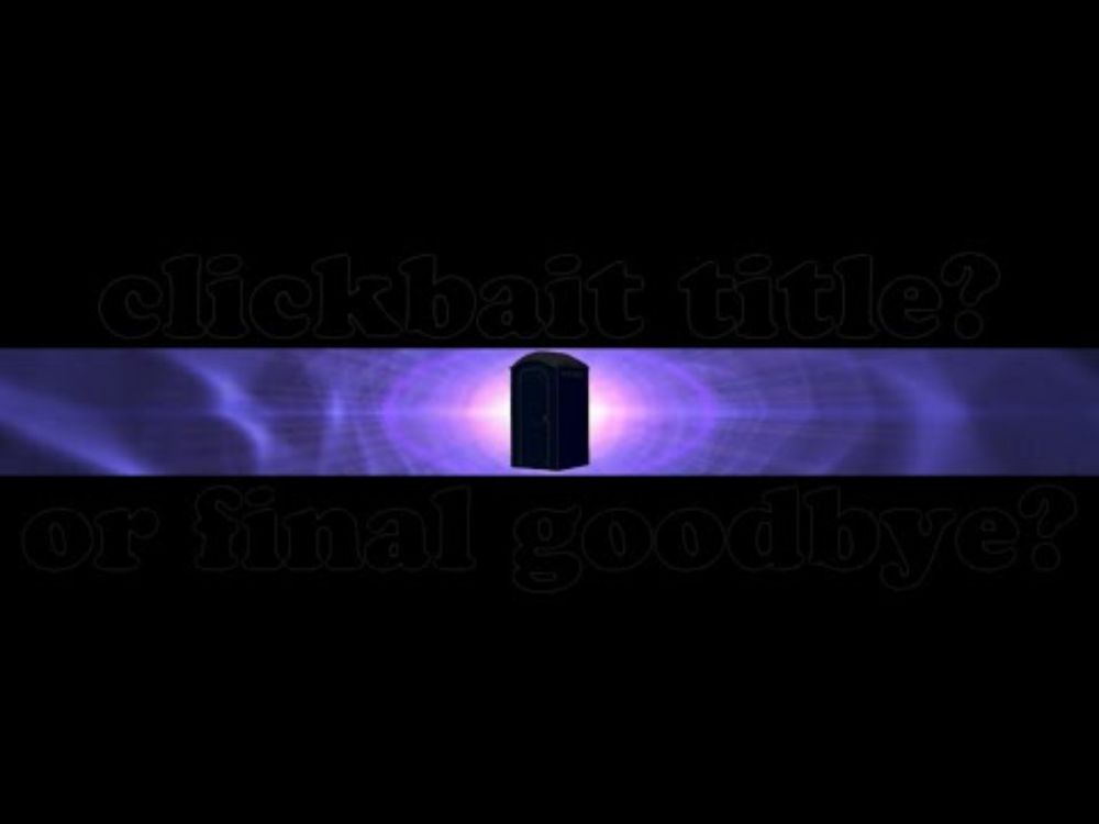 All good things must come to an end.