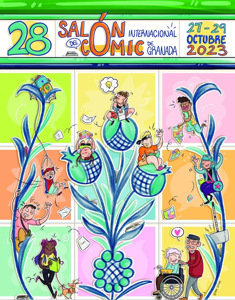 Cartel oficial del vigésimo octavo Salón Internacional del Cómic de Granada.