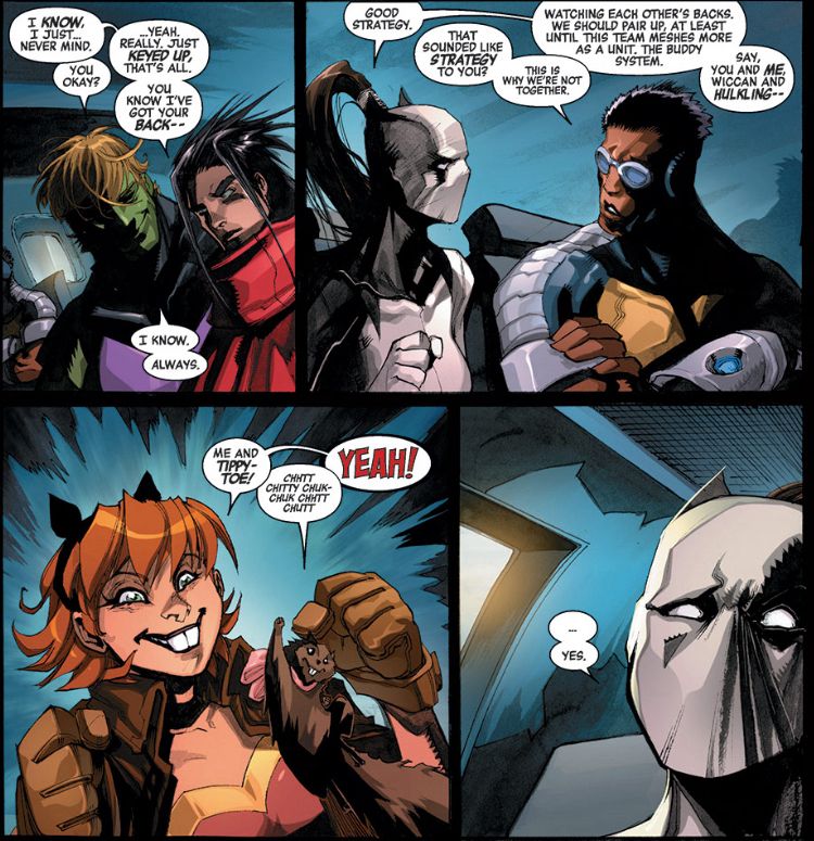 Ava saying they should pair up and watch each other's back after BillyTeddy said they got each other's back