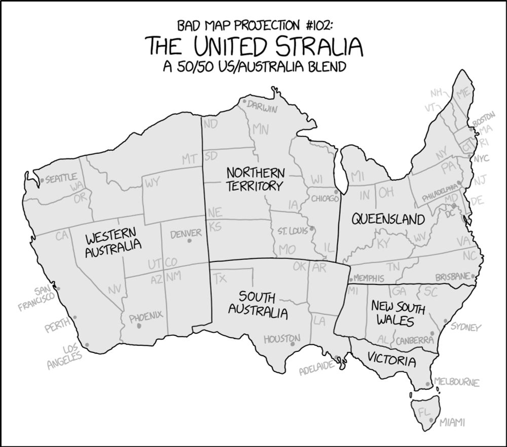 Bad Map Projection: The United Stralia