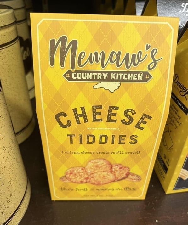 memaw's country kitchen brand "cheese tiddies"