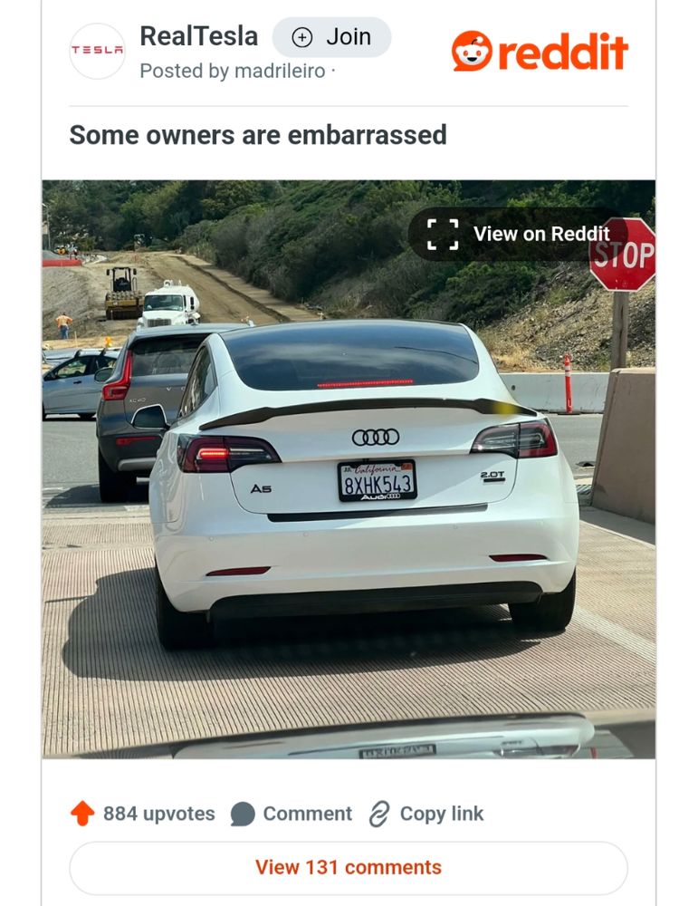 Tesla rebadged as an Audi
