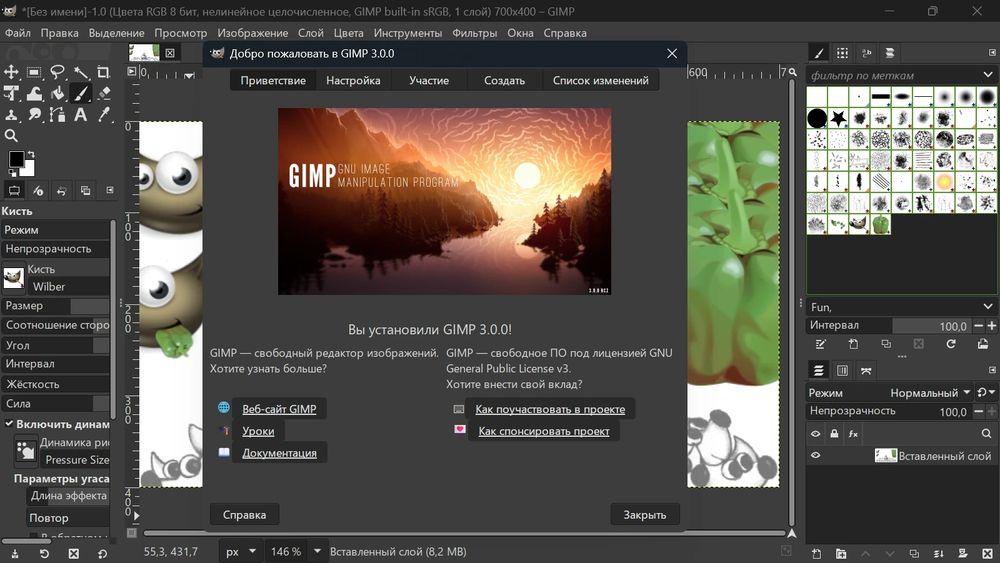 Добро пожаловать в GIMP 3.0