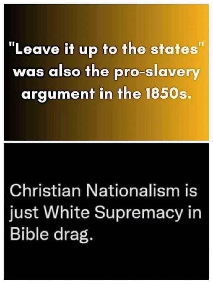 Leave it up to the states was the pro slavery argument in the 1850’s