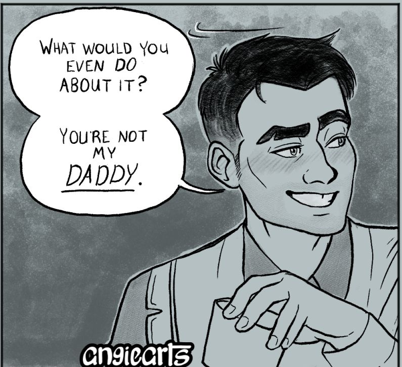 A close up of panel one