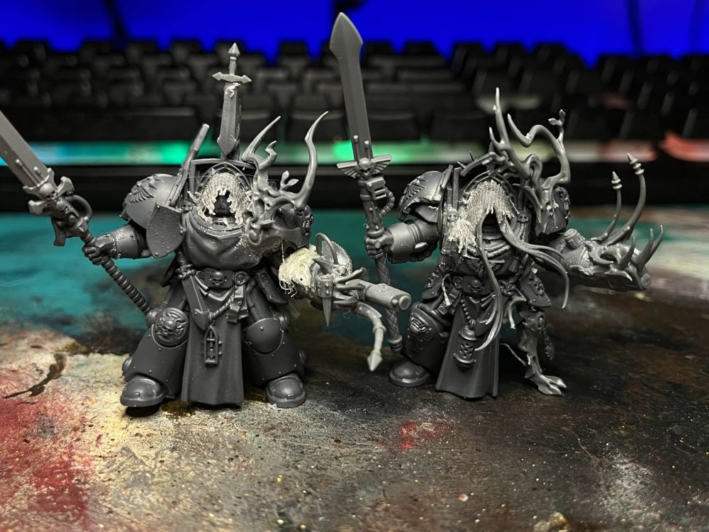 deathwing knight terminators kitbashed with sylvaneth claws and branches