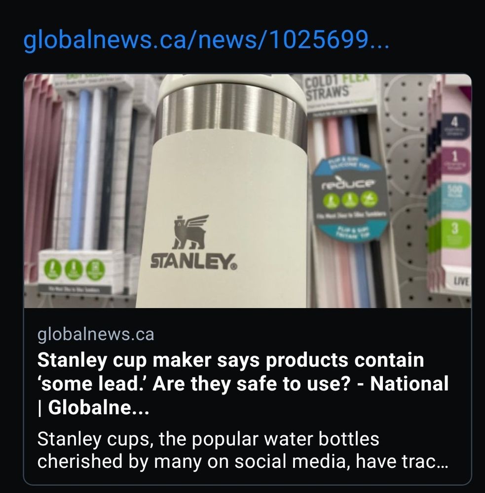 Stanley cup maker says products contain 'some lead.' Are they safe to use?  - National