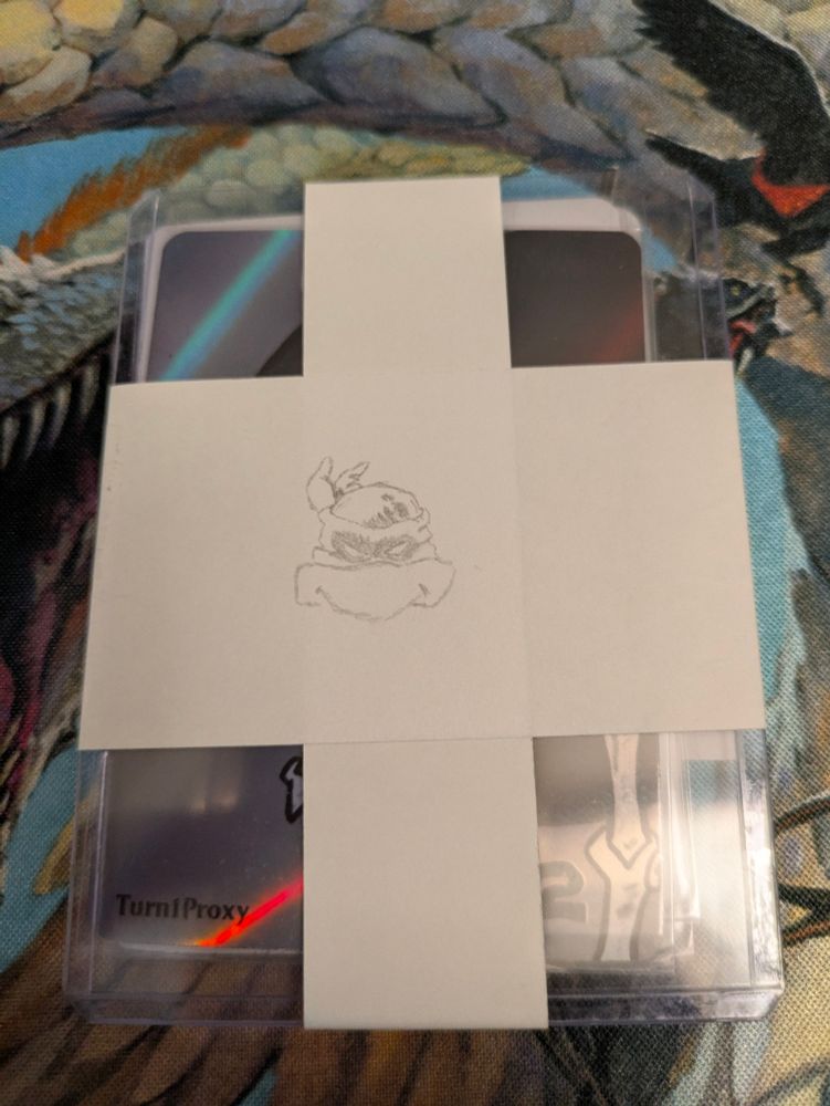 He also drew a little TMNT head on the wrapping!! 😁