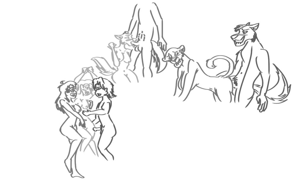 A mix of erotic drawings using procreate pocket. 