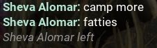 Screenshot of dead by daylight post game chat, player playing Sheva Alomar says: "camp more fatties" and leaves 