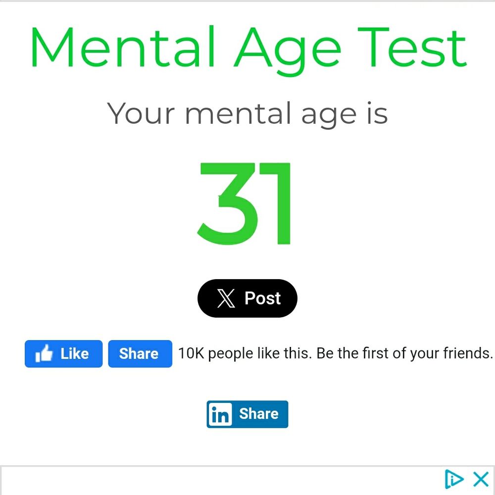 I am 31 in mental years