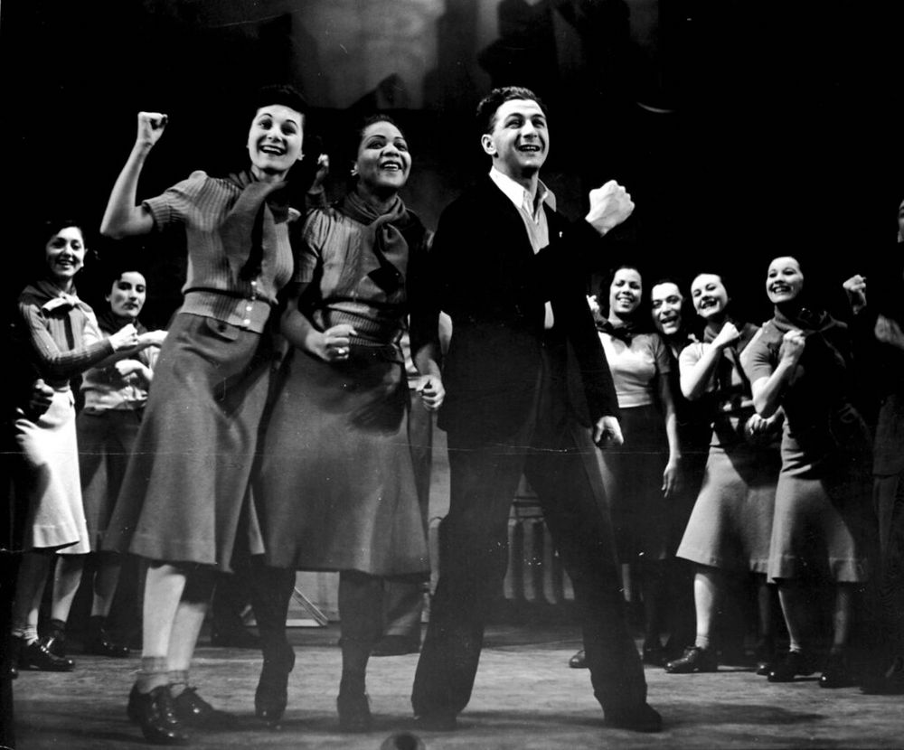 The cast of Pins and Needles showing the diverse group of garment workers