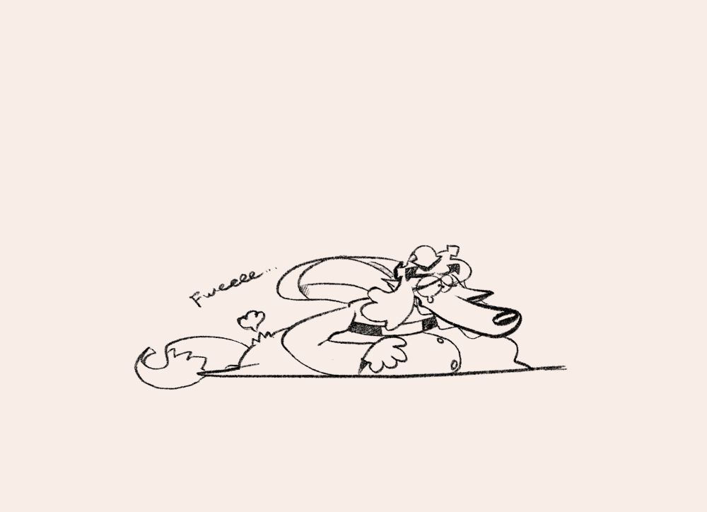 A depressurized Queen Delrose no longer having her form maintained by her inner gasses. A small yet sad fweee can be heard. 