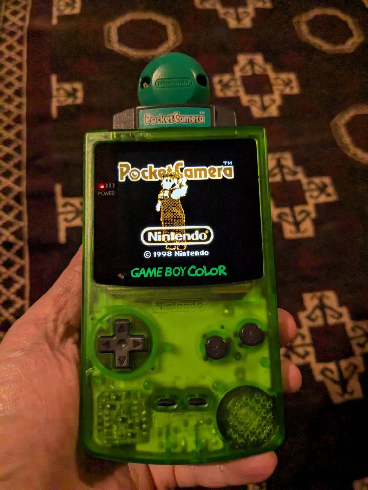 Modded Gameboy Colour with an OLED screen and PocketCamera