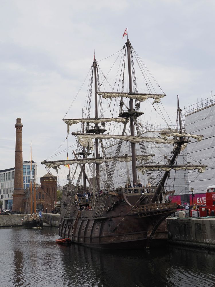 Galeón Andalucía, a replica Spanish galleon, in Canning Dock, Liverpool