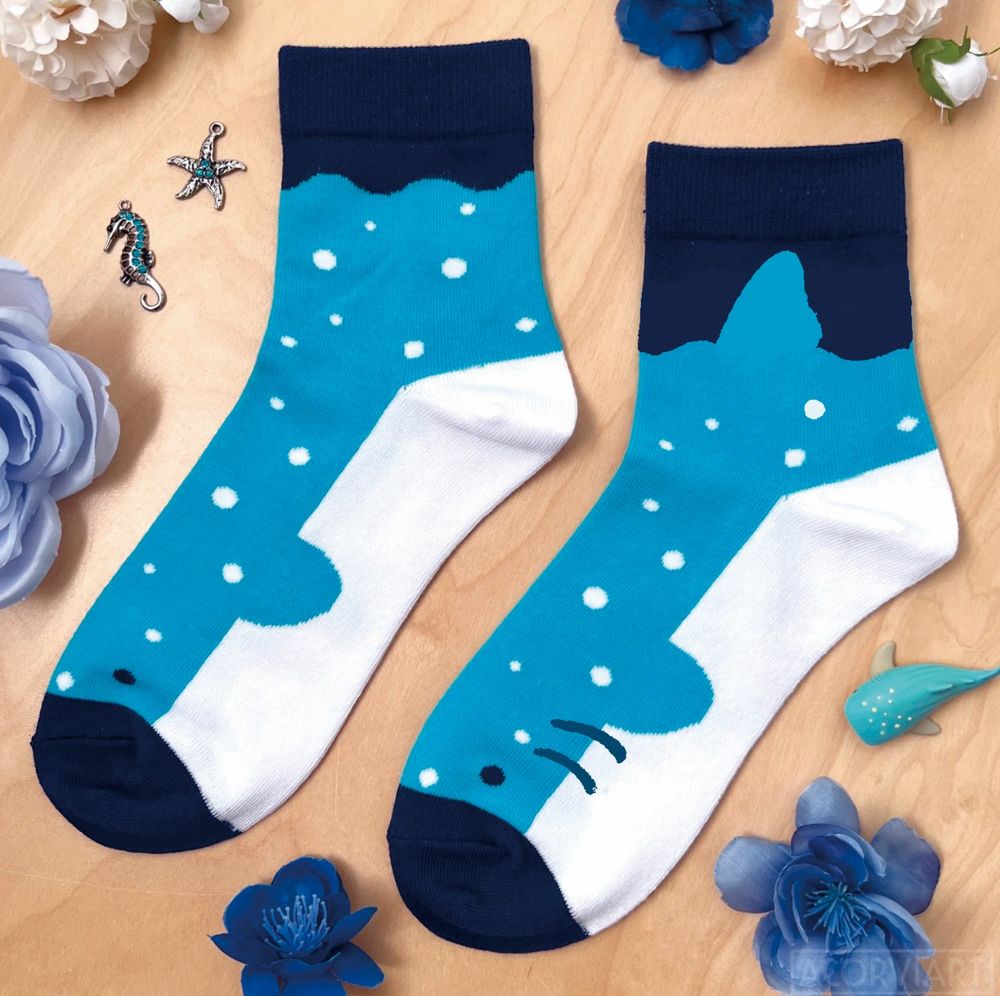 whale shark socks