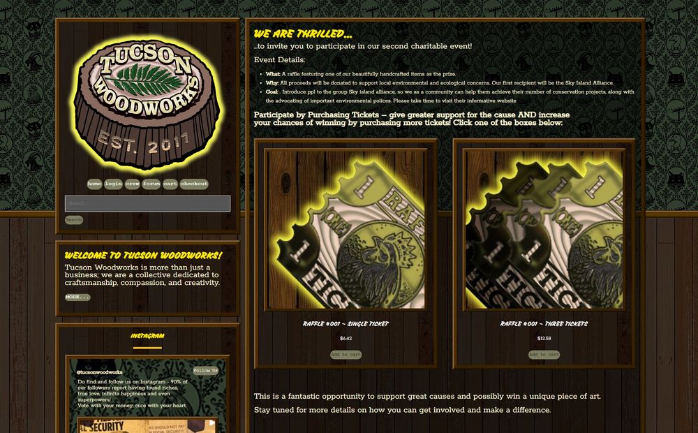 The Tucson Woodworks website