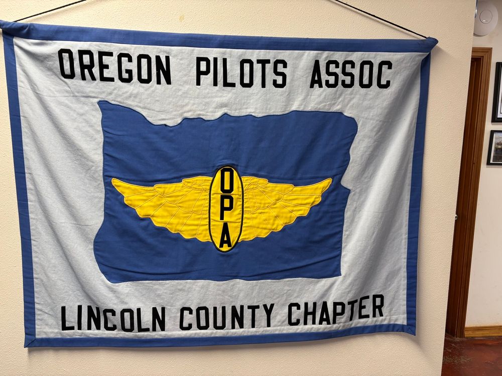 Quilted flag banner for the pilots association 