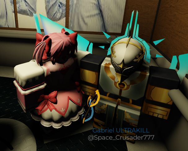 madoka kaname from madoka magica and gabriel from ultrakill