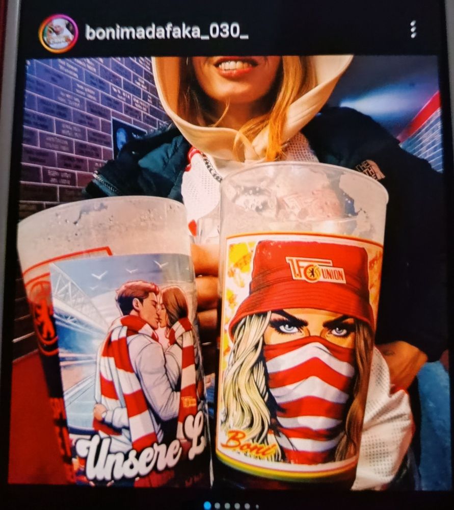 Becher Unionaufkleber 