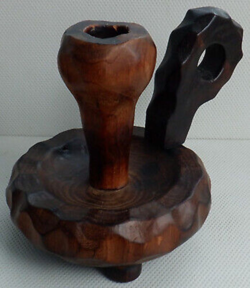 VINTAGE Wooden Candlestick Holder Carved Gothic Style Retro 12.5 cm Height  | eBay